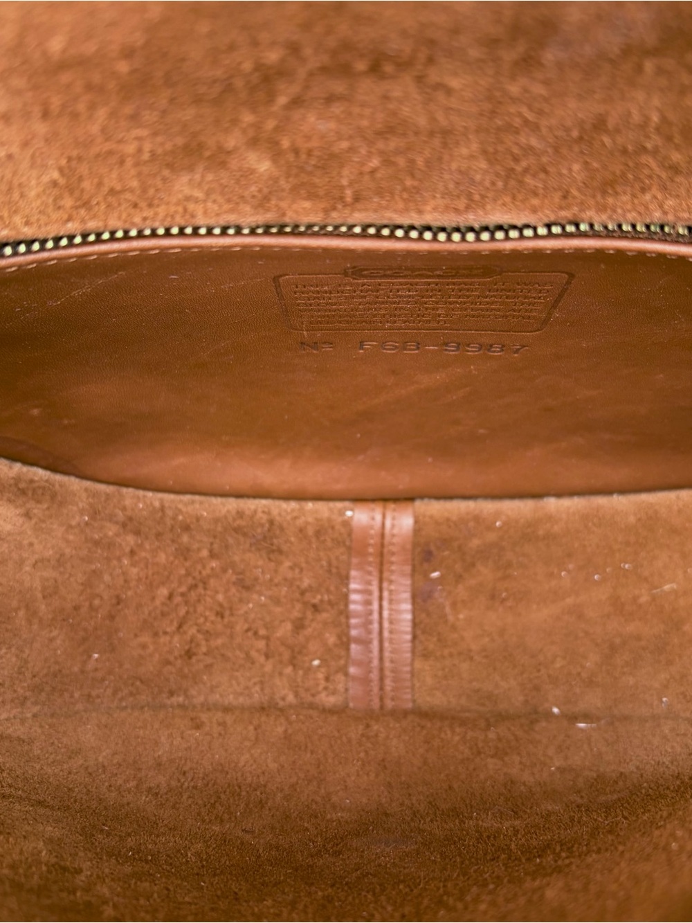 *RARE* Coach Sherbourne #9987 British Tan Leather Vintage 1990s Top Handle Bag - Picture 7 of 12
